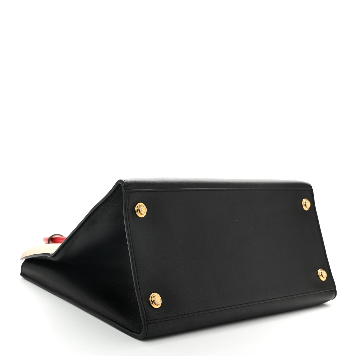 Calfskin City Steamer MM Black Creme Bourgogne