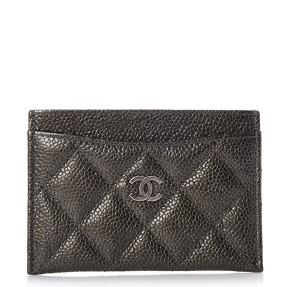 Chanel Caviar Quilted Card Holder Charcoal 1 of 8