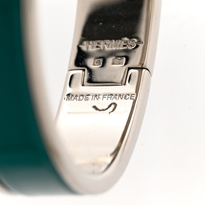 Hermes Enamel Narrow Clic Clac H Bracelet GM Vert Bleuete White 5 of 5