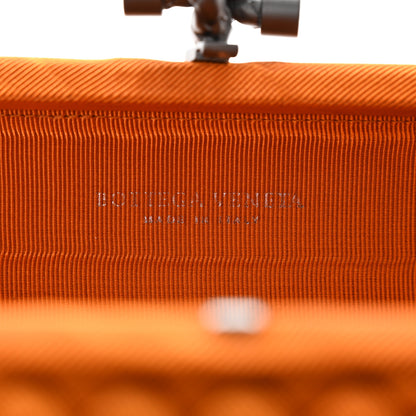 Bottega Veneta Satin Intreccio Impero Ayers Stretch Knot Clutch Orange 6 of 6