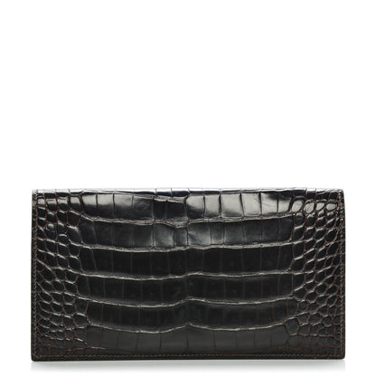 Hermes Alligator MC2 Fleming Checkbook Holder Wallet Havane 1 of 7