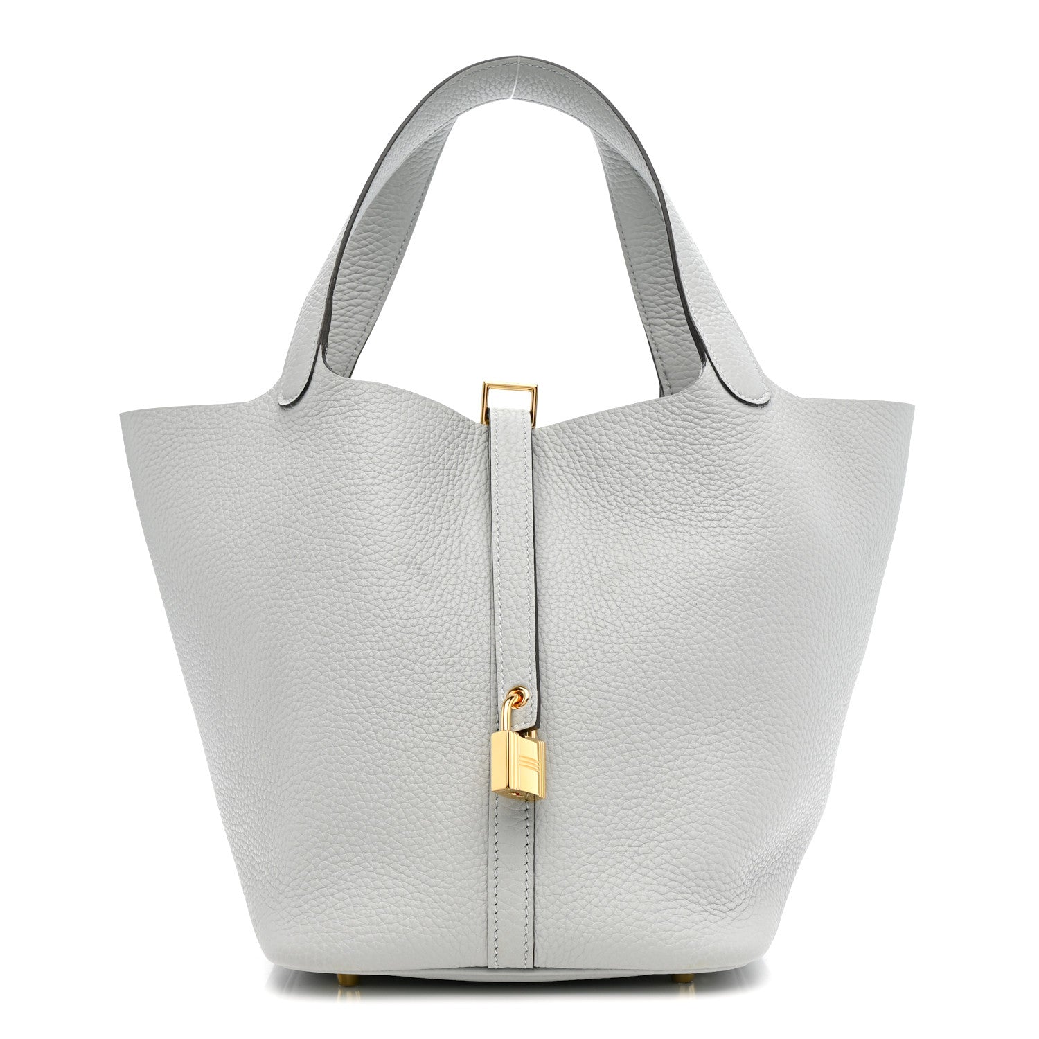 Hermes Taurillon Clemence Picotin Lock 22 MM Gris Platine 1 of 13