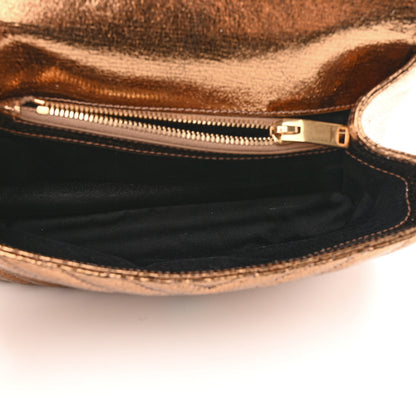 Saint Laurent Metallic Cracked Calfskin Matelasse Monogram Medium College Bag Copper 4 of 10