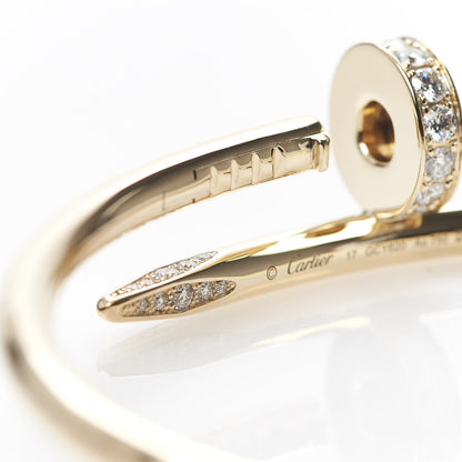 Cartier 18K Yellow Gold Diamond Juste Un Clou Bracelet 17 5 of 5