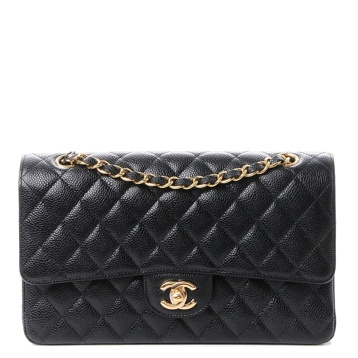 Chanel Caviar Quilted Medium Double Flap Black 1 of 8