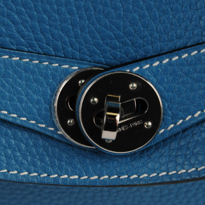Hermes Taurillon Clemence Lindy 30 Blue Jean 18 of 19