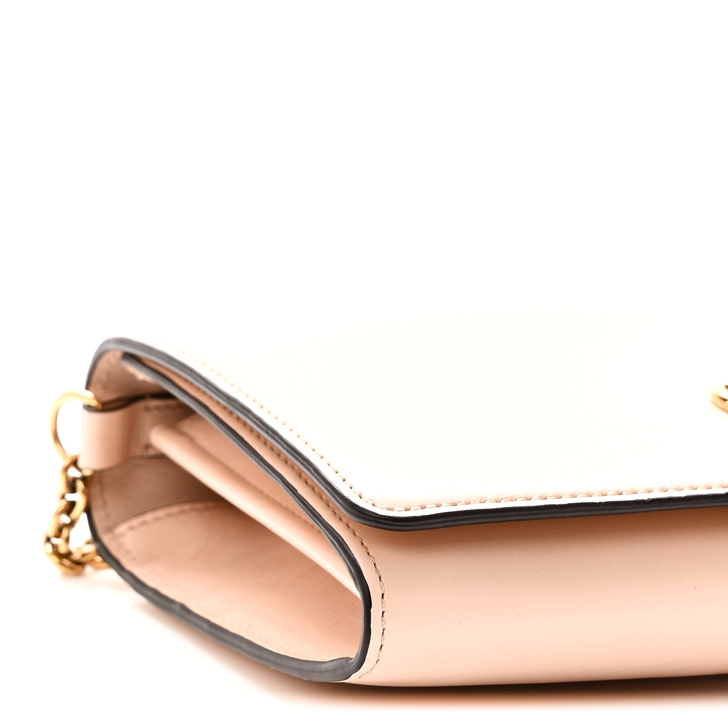 Chloe Calfskin Iconic Flap Wallet On Chain Cement Pink 9 of 10