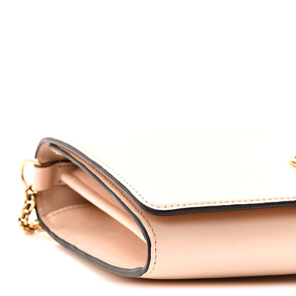 Chloe Calfskin Iconic Flap Wallet On Chain Cement Pink 9 of 10