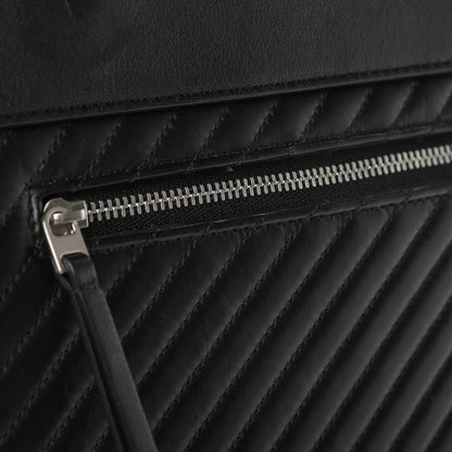 Celine Calfskin Diagonal Quilted Mini Belt Bag Black 11 of 16