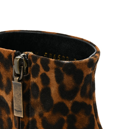 Saint Laurent Suede Lou Ankle Boots 35.5 Leopard 11 of 15