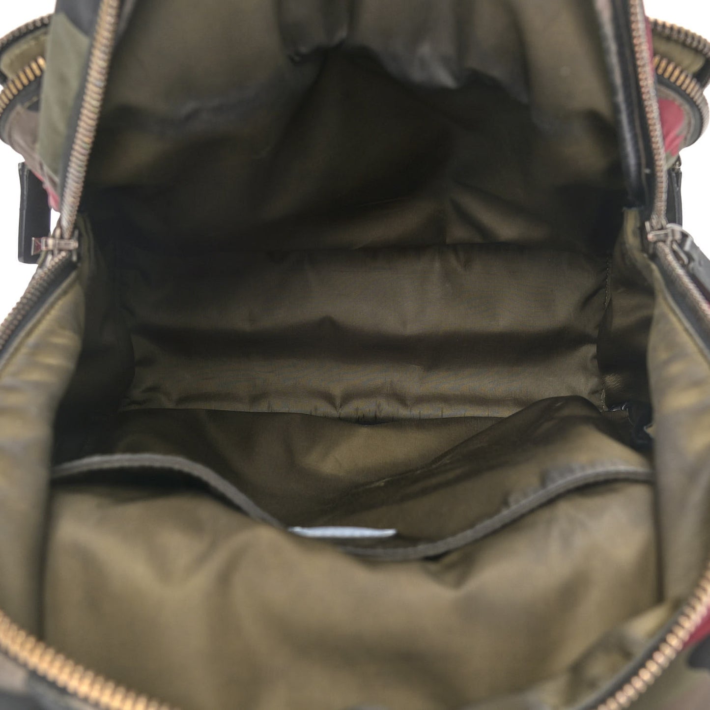 Nylon Camouflage Print Backpack Green White Black Red