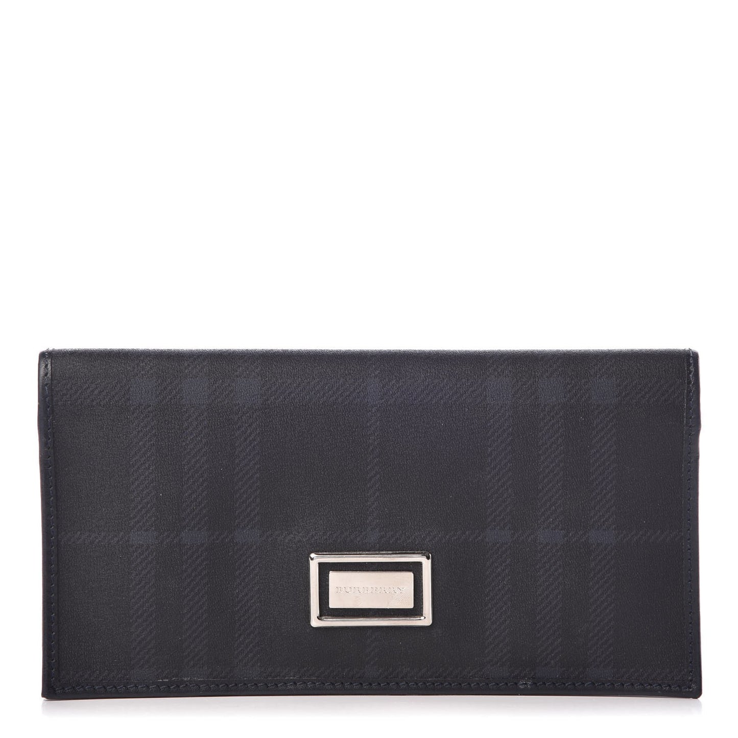 Smoked Check Long Wallet Navy