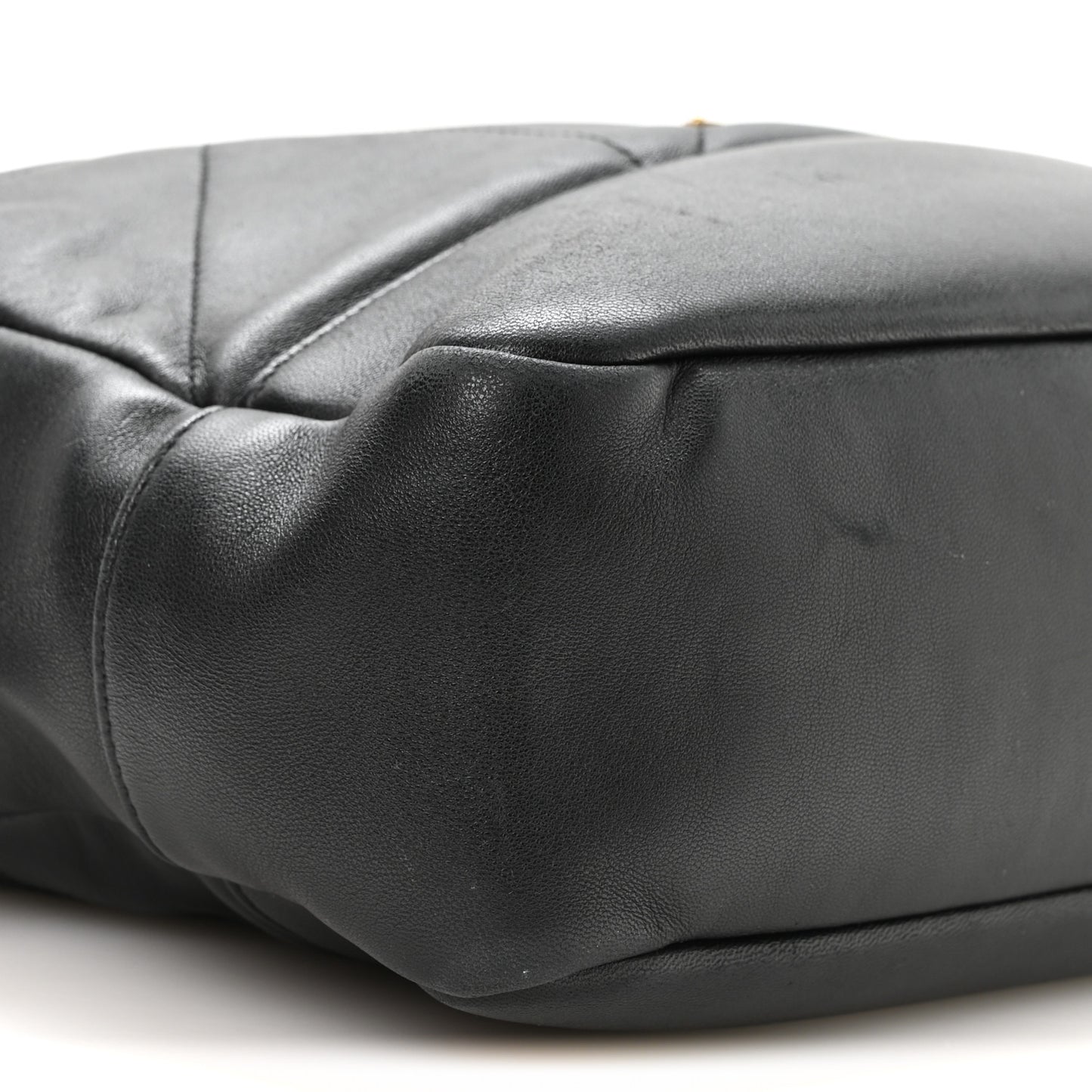 Lambskin Small Jamie Shopping Tote Black
