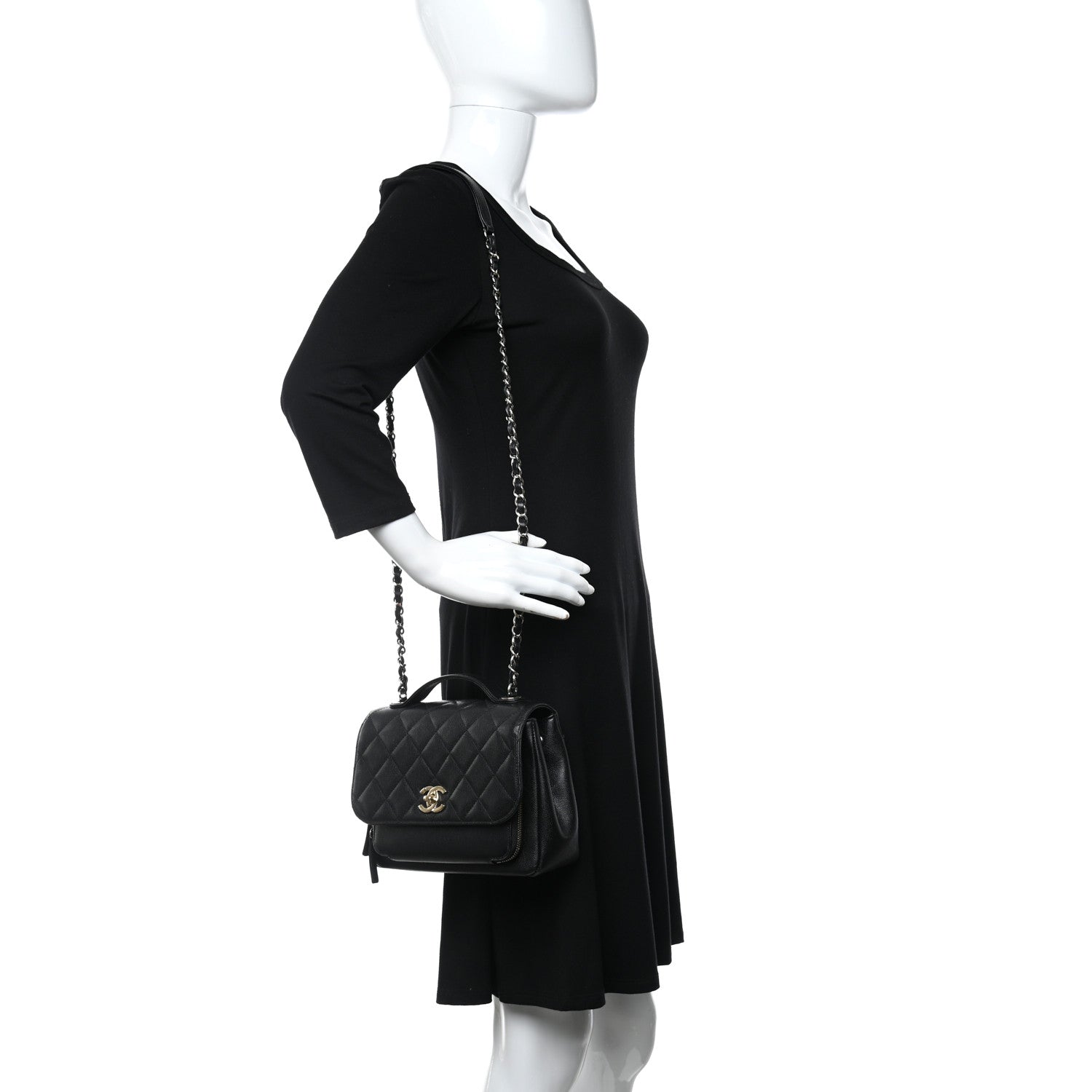 Chanel Caviar Quilted Medium Business Affinity Flap Black 2 of 16