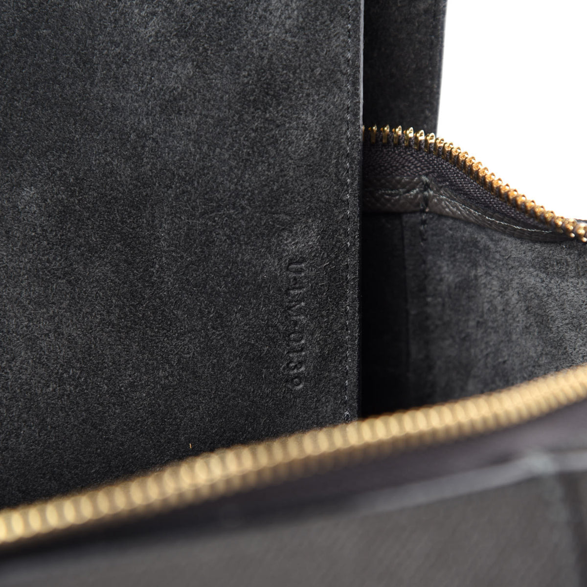 Grained Calfskin Mini Belt Bag Grey