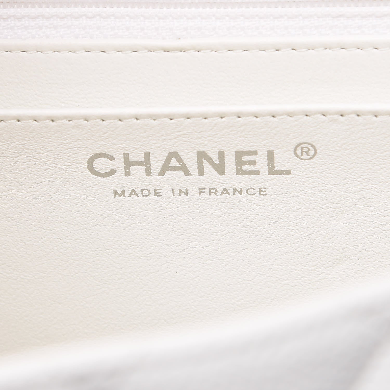 Chanel Caviar Quilted Jumbo Single Flap White 5 of 11