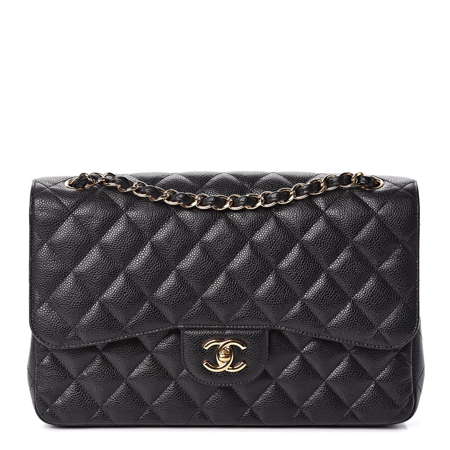 Chanel Caviar Quilted Jumbo Double Flap Black 1 of 24