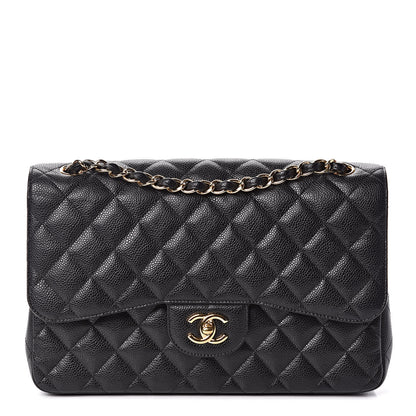 Chanel Caviar Quilted Jumbo Double Flap Black 1 of 24