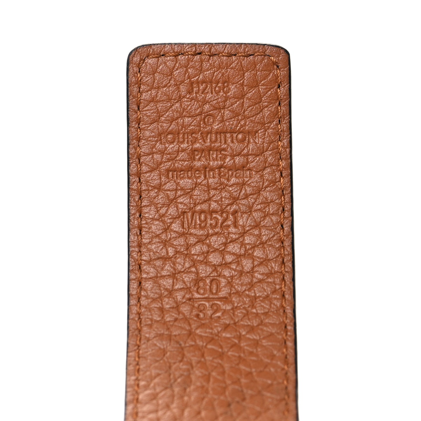 Taurillon Calfskin 30mm LV Initiales Reversible Belt 80 32 Black