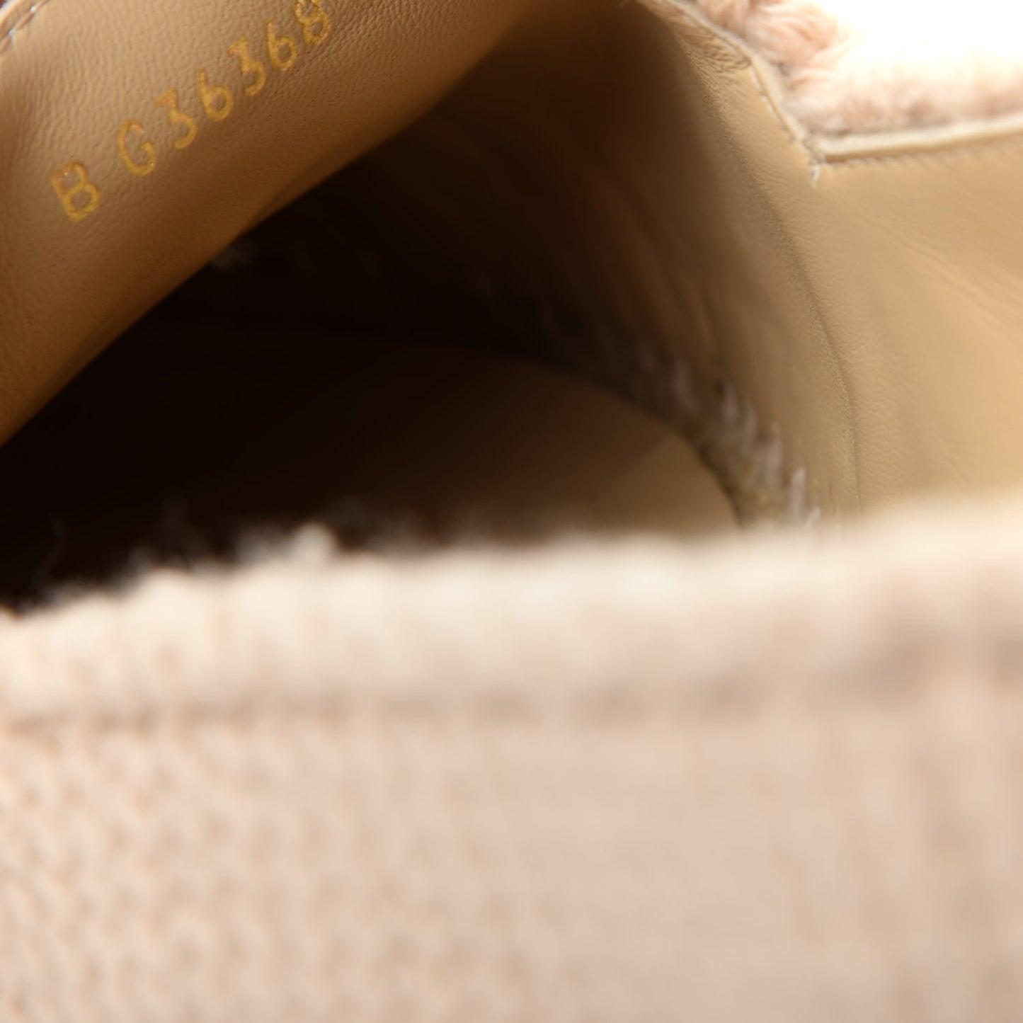 Knitted Wool Lambskin Chain CC Espadrilles 40 Beige