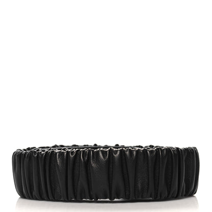 Chanel Lambskin Quilted Ruched Turn Lock CC Belt 95 38 Black 2 of 3