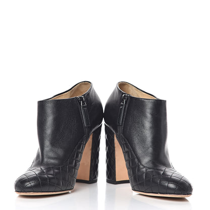 Chanel Lambskin Quilted CC Booties 38 Black 5 of 13