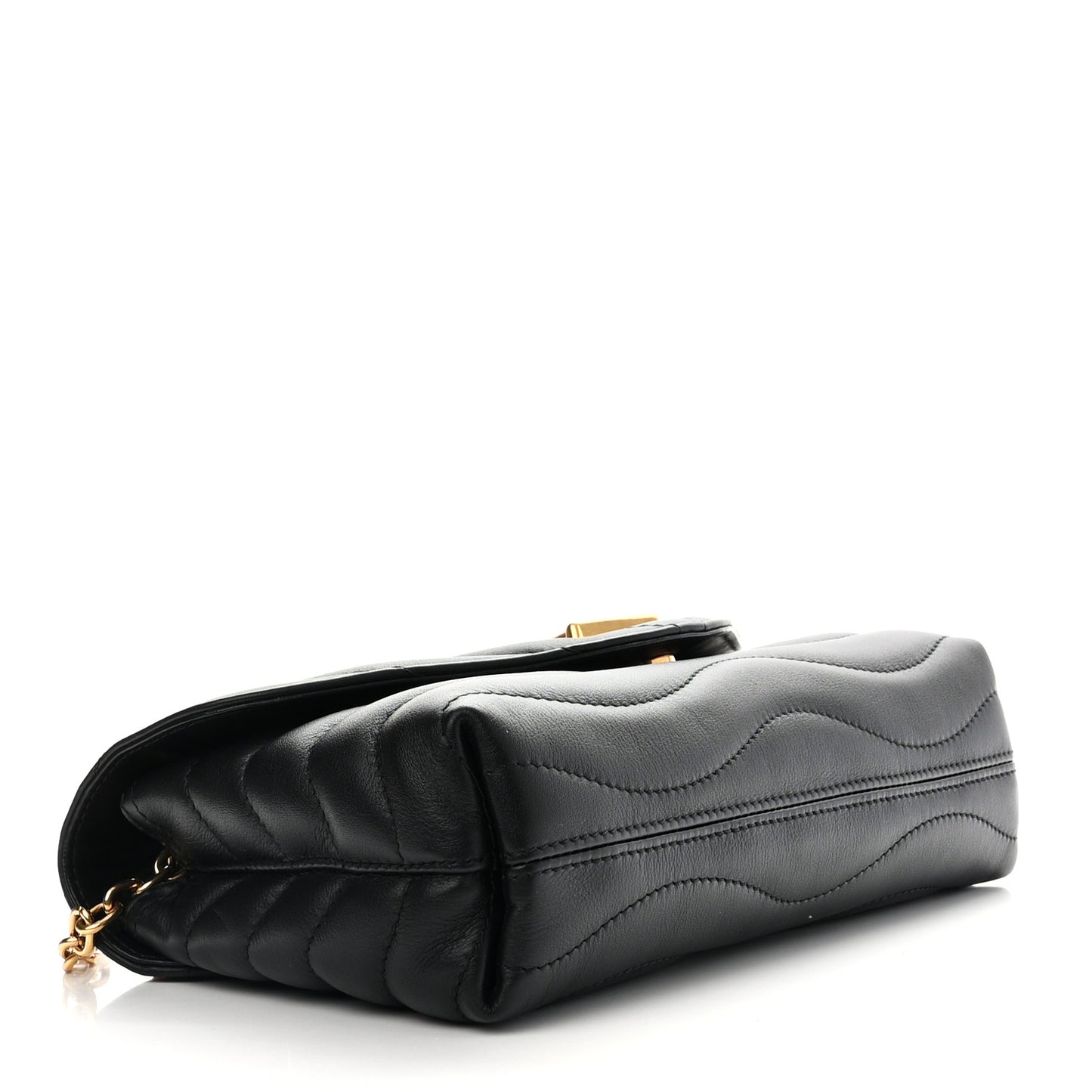 Calfskin LV New Wave Chain Bag Black