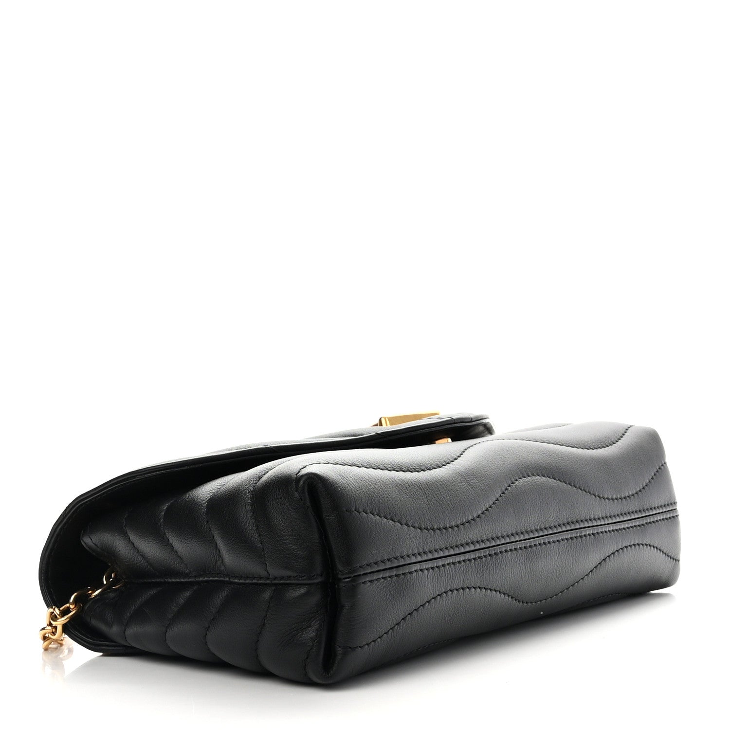 Louis Vuitton Calfskin LV New Wave Chain Bag Black 4 of 10