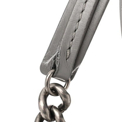 Chanel Calfskin Stitched Bowling Bag Grey 11 of 13