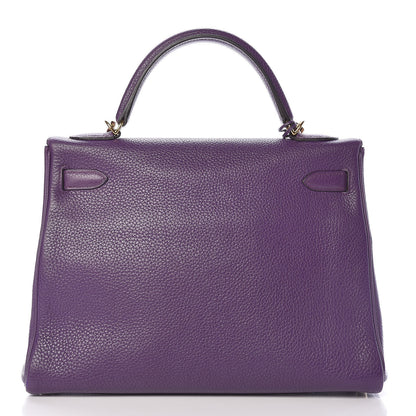 Hermes Taurillon Clemence Kelly Retourne 32 Ultraviolet 11 of 15