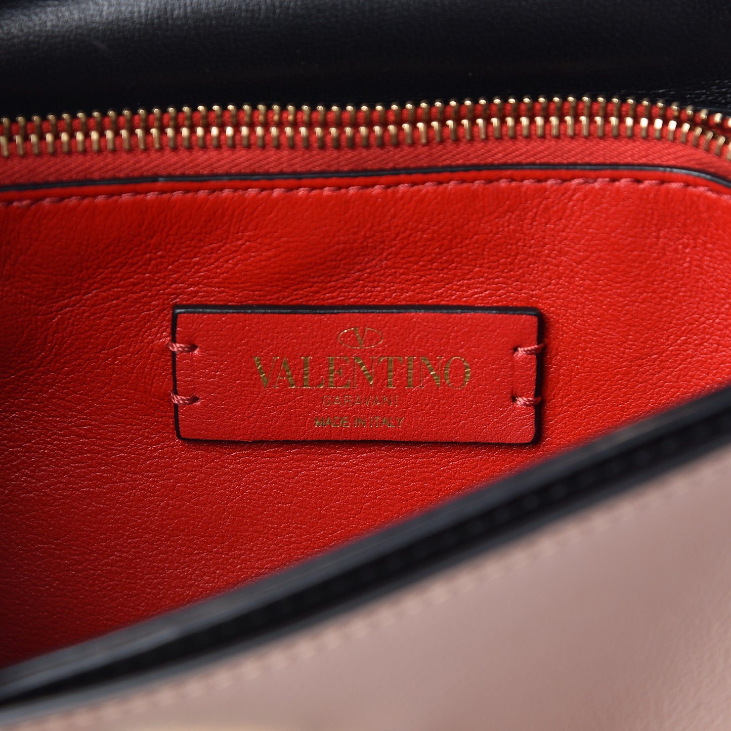 Smooth Calfskin Small VRing Shoulder Bag Rose Cannelle