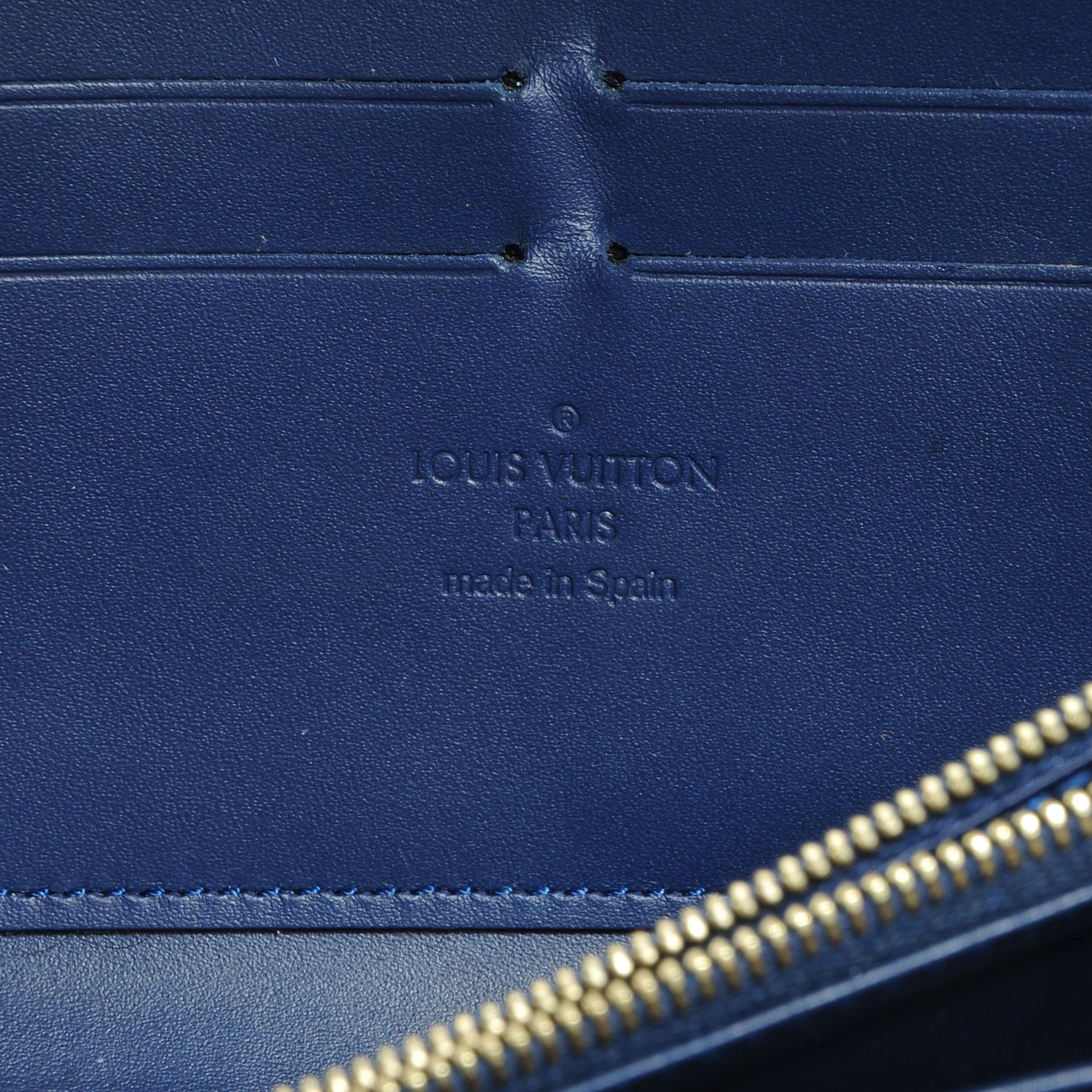Louis Vuitton Vernis Zippy Wallet Grand Blue 6 of 7