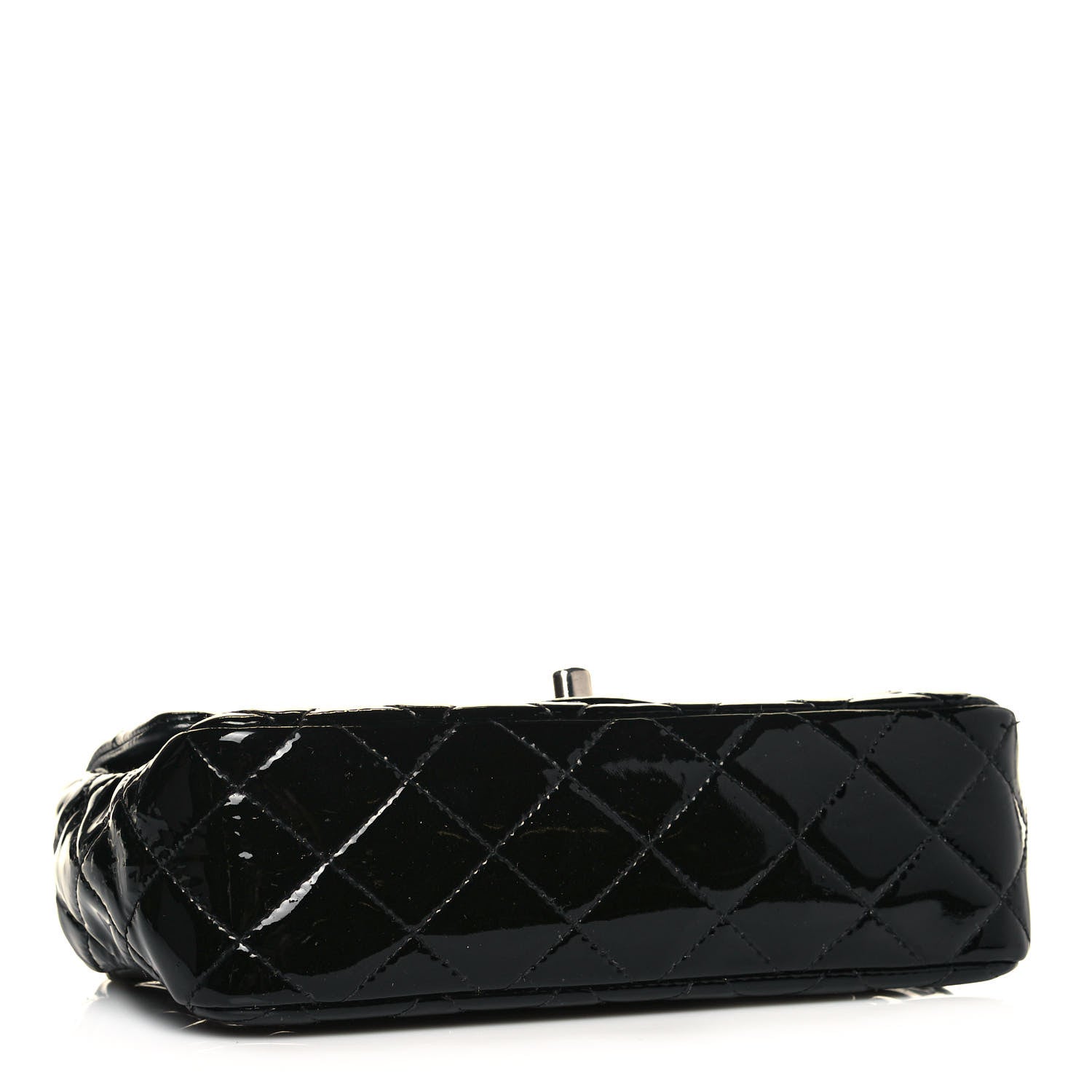 Chanel Patent Calfskin Quilted Mini Rectangular Flap Black 4 of 13