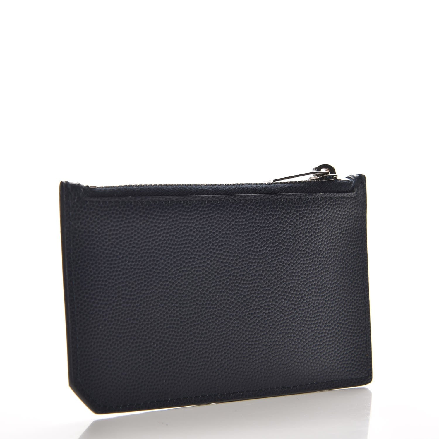 Saint Laurent Grained Calfskin 5 Fragments Zip Pouch Card Holder Navy 3 of 8