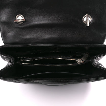 Saint Laurent Calfskin Y Quilted Monogram Medium Loulou Satchel Black 5 of 12