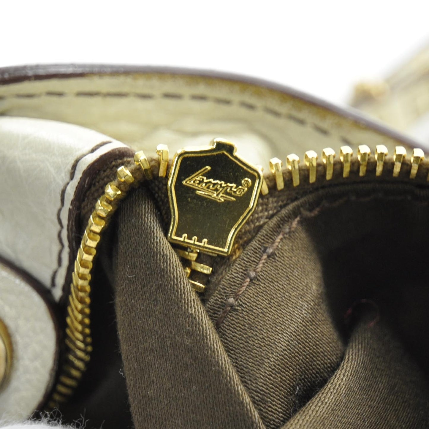 Leather Small Chain Shoulder Bag Ivory