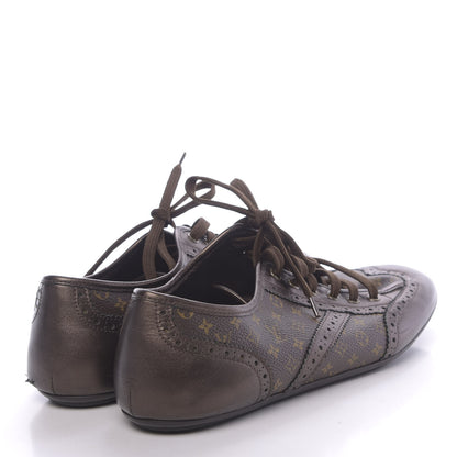 Louis Vuitton Calfskin Monogram Lyrics Sneakers 39.5 Bronze 4 of 9