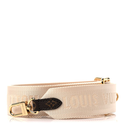 Louis Vuitton Jacquard Monogram Adjustable Shoulder Strap New Creme 1 of 3