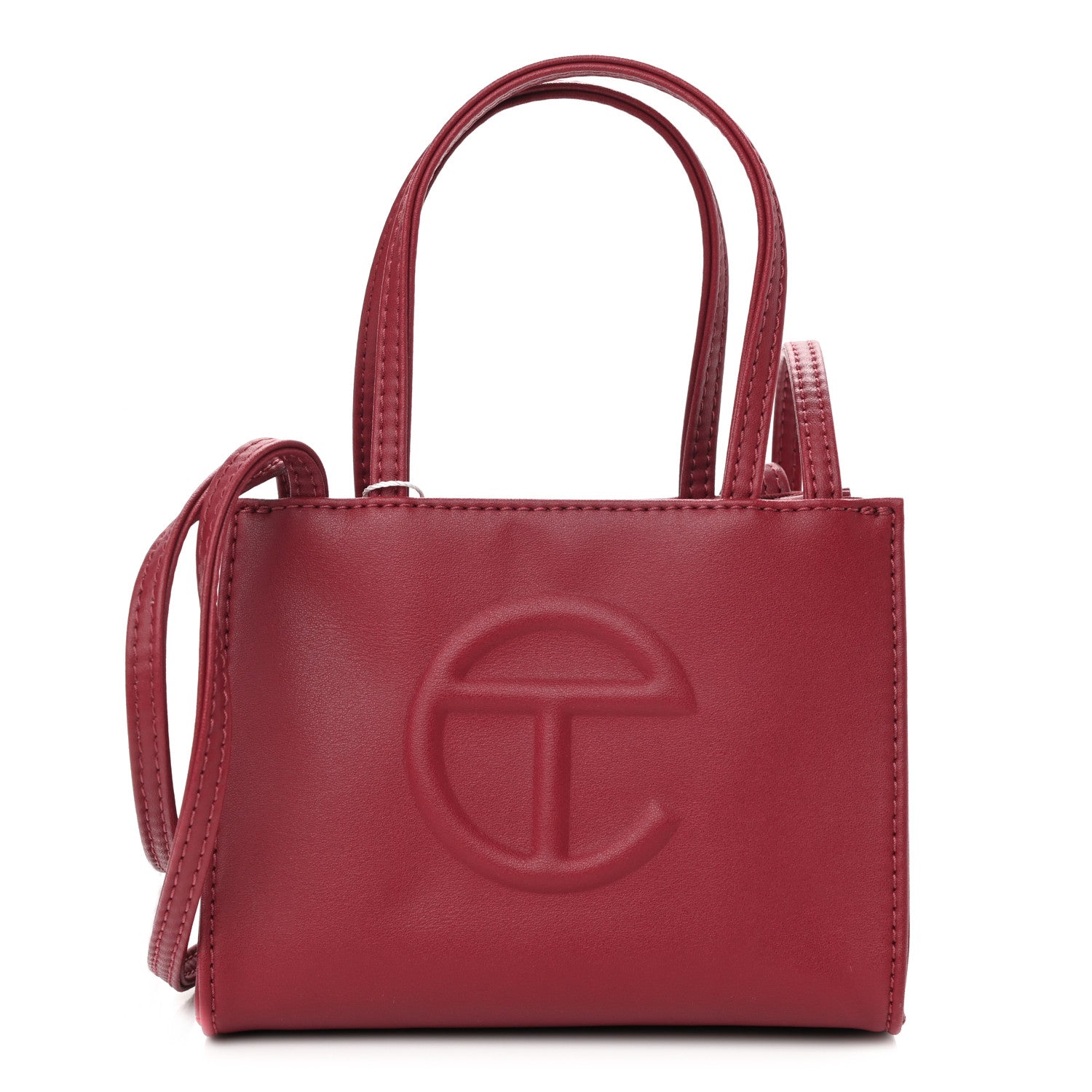 Telfar Vegan Leather Small Shopping Bag Oxblood 1 of 10