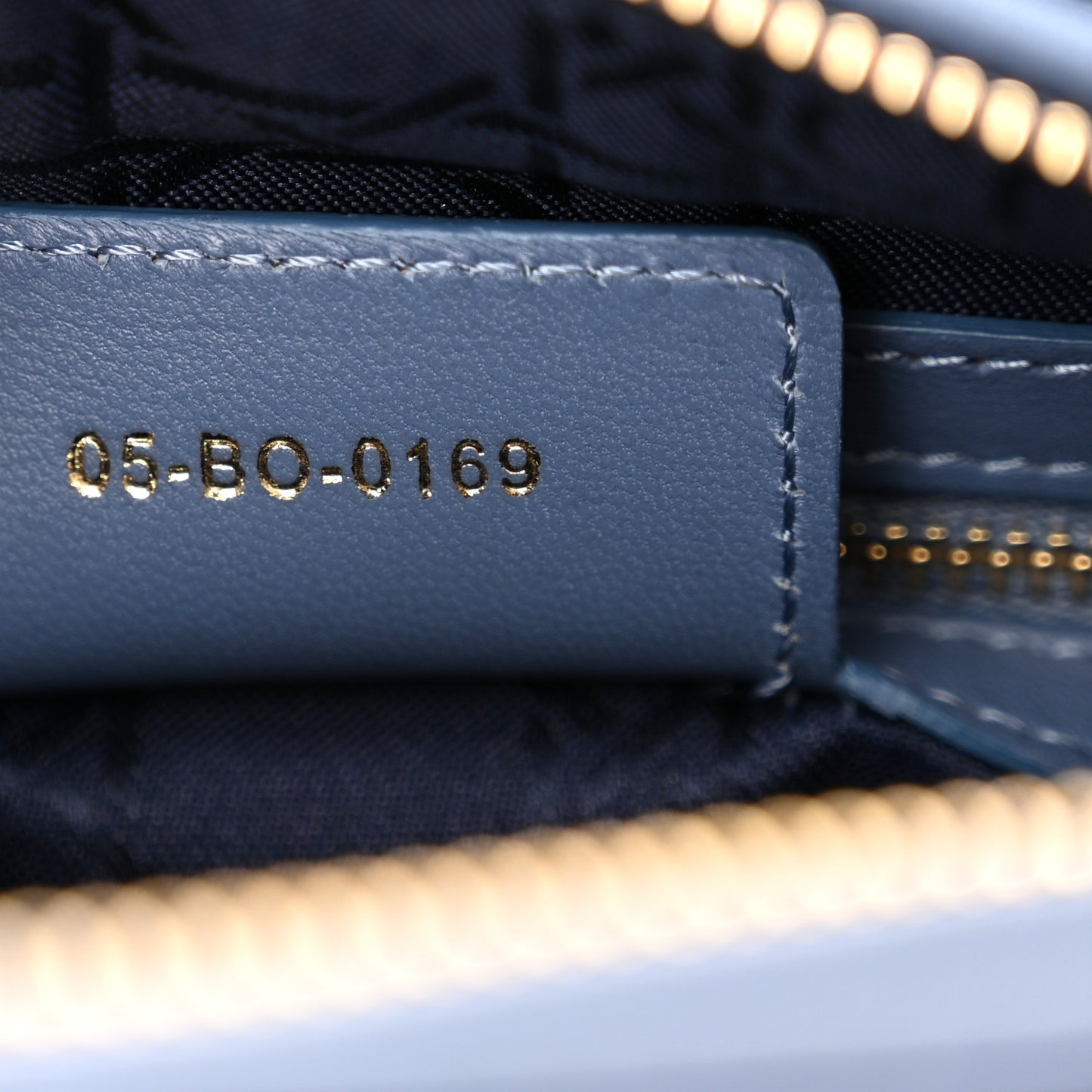 Lambskin Cannage Medium Lady Dior Blue