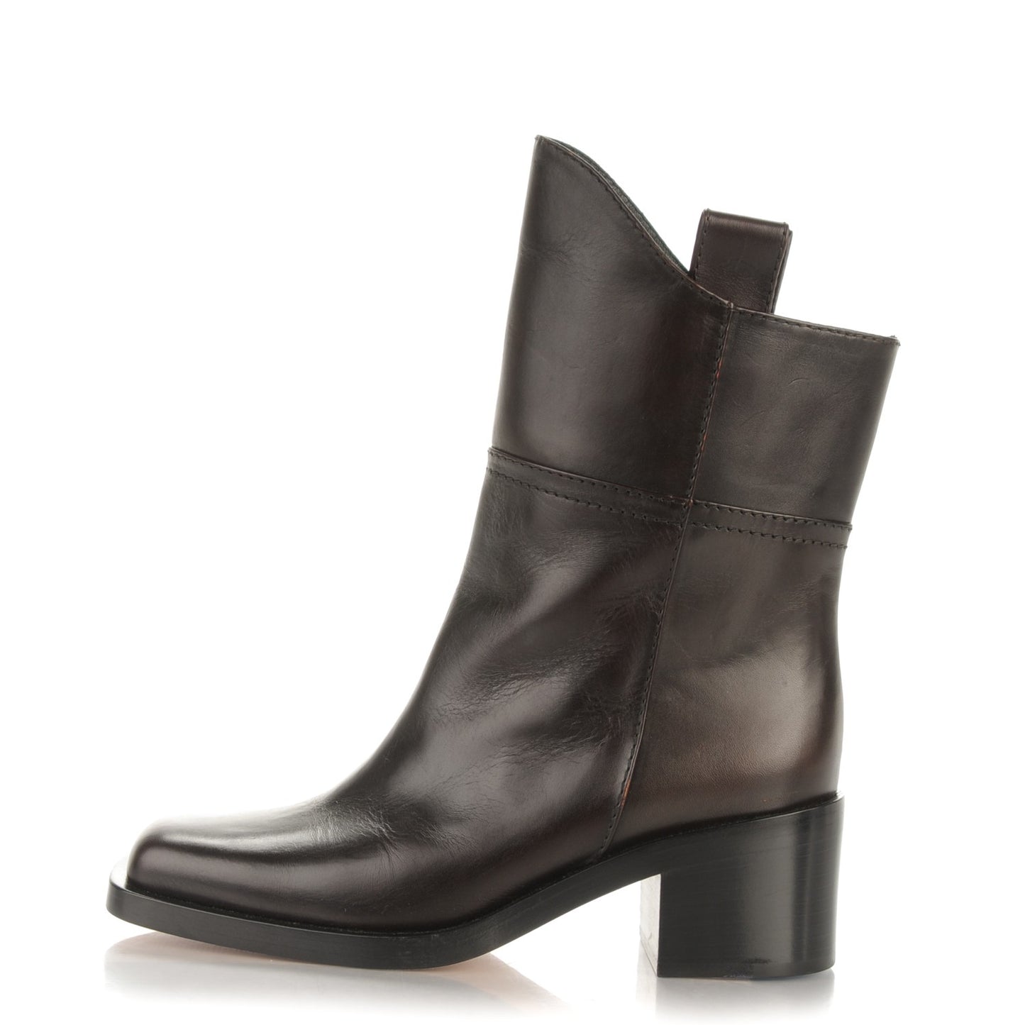 Calfskin CC Boots 37.5 Dark Brown