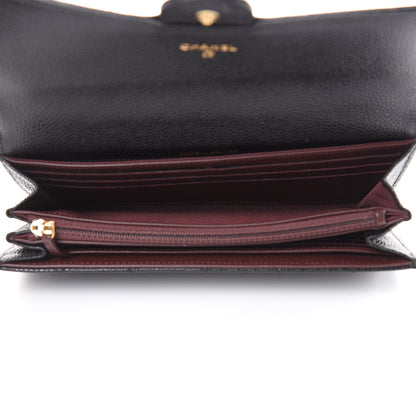 Chanel Caviar Quilted Large Gusset Flap Wallet Black 5 of 11