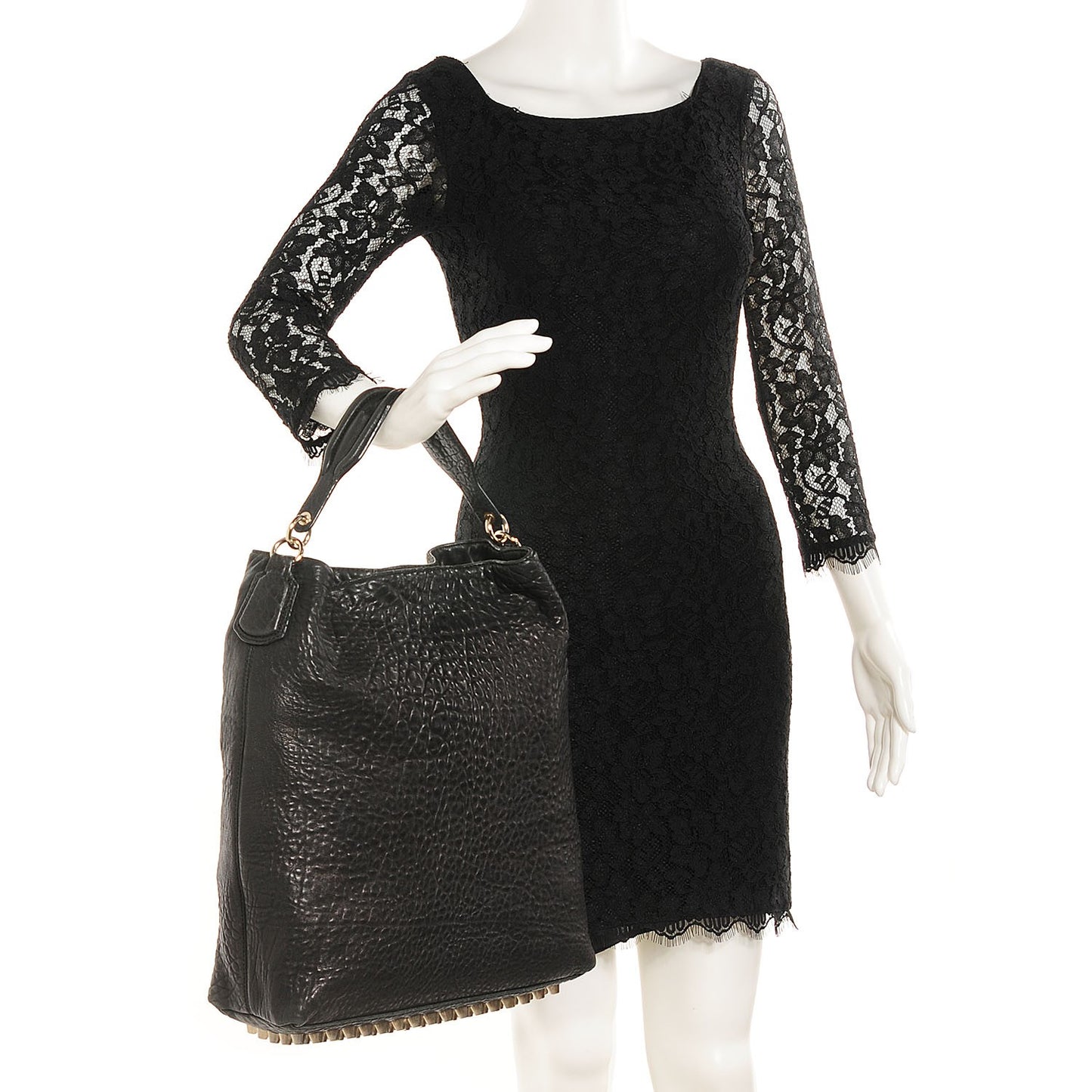 Pebbled Lambskin Darcy Hobo Black