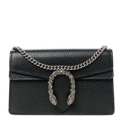 Gucci Calfskin Super Mini Dionysus Shoulder Bag Black 1 of 9