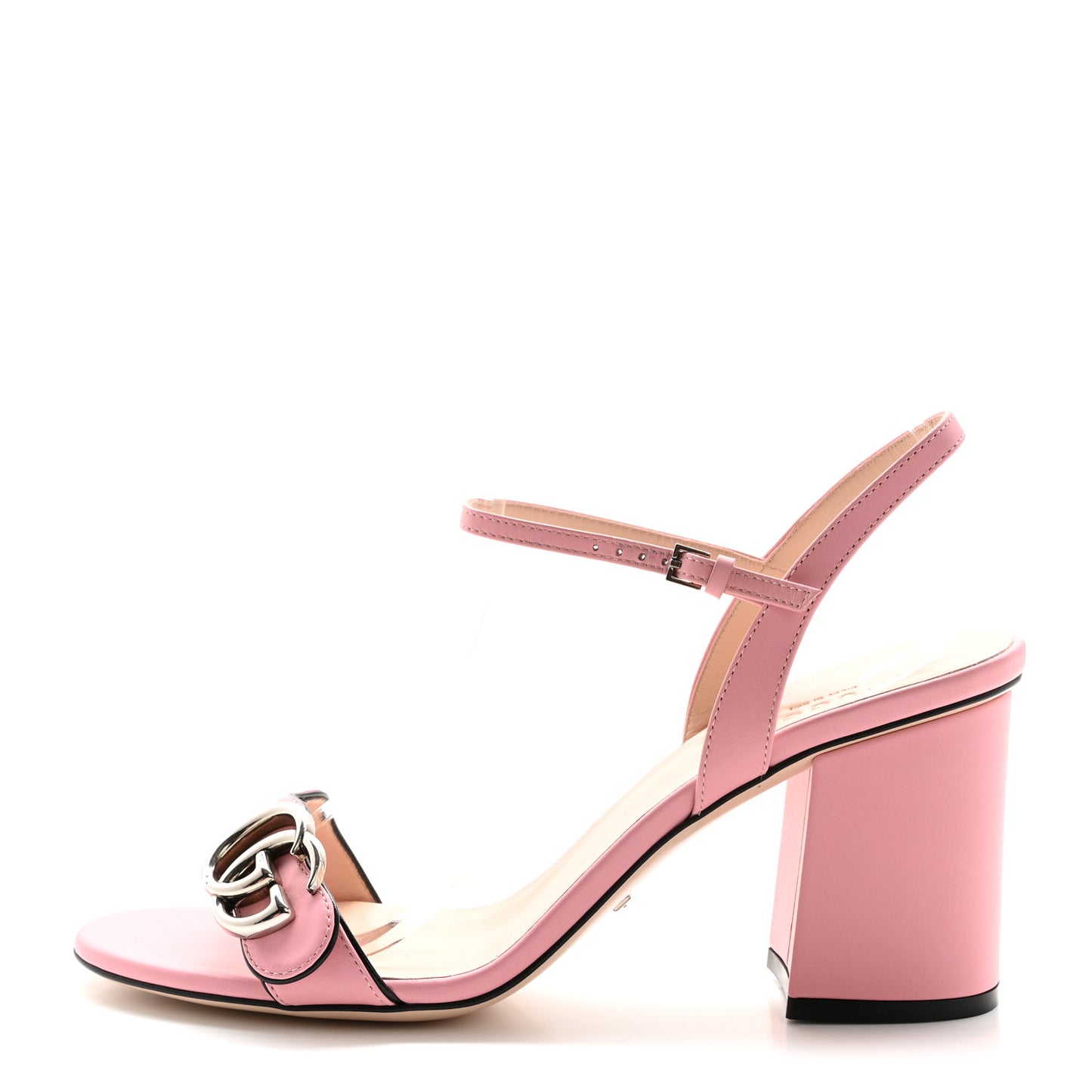 Lifford Calfskin GG Marmont Ankle Wrap 75mm Sandals 39.5 Wild Rose
