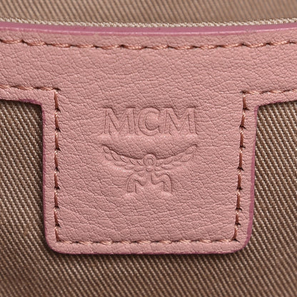 MCM Calfskin Ottomar Monogram Backpack Pink 6 of 8