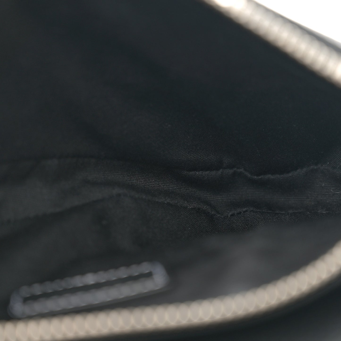 Grained Calfskin Mens Mini Saddle Bag Black