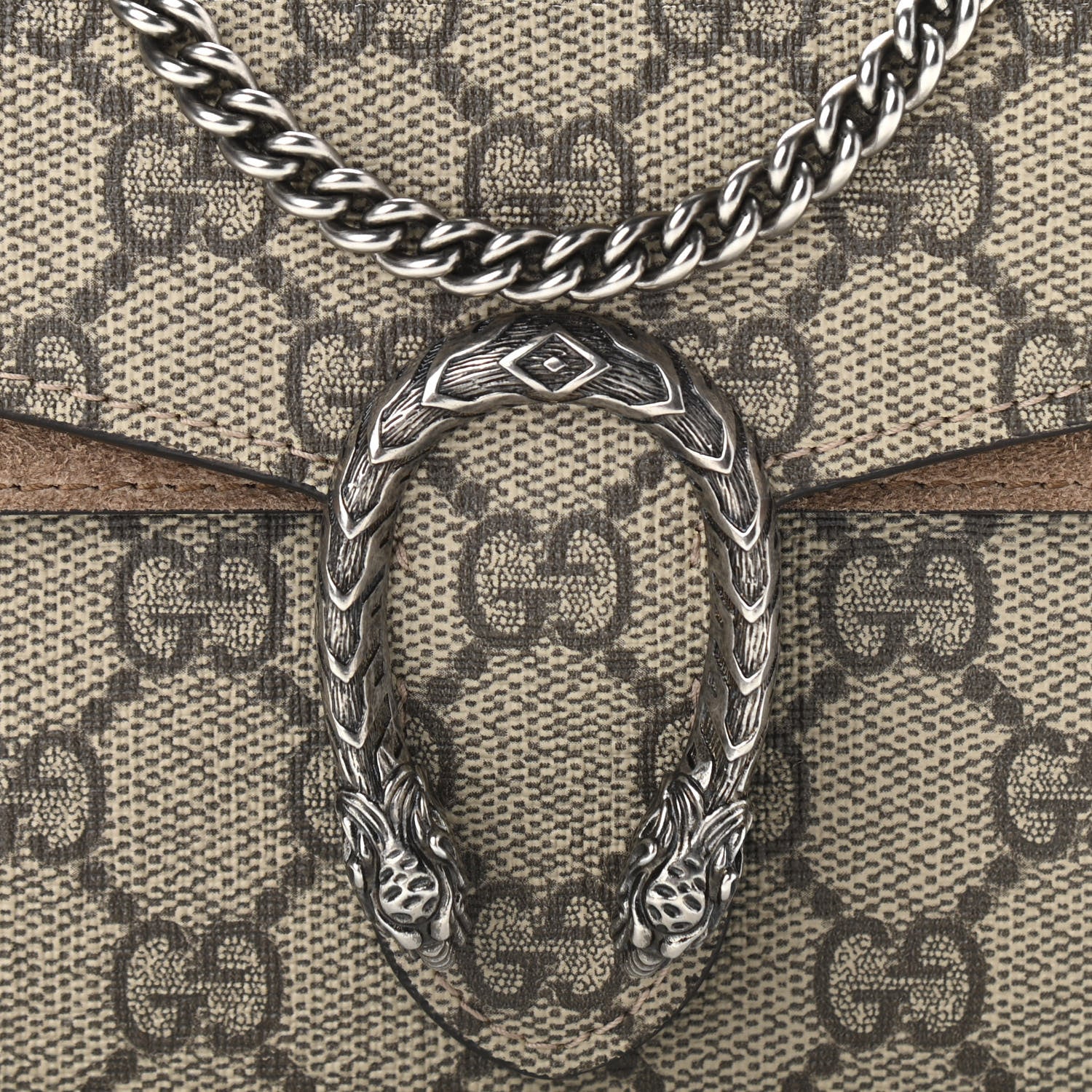 Gucci GG Supreme Monogram Super Mini Dionysus Shoulder Bag Taupe 7 of 11