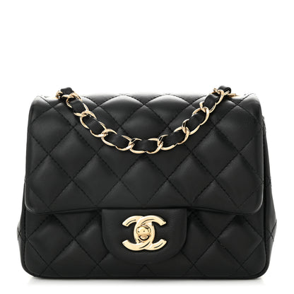 Chanel Lambskin Quilted Mini Square Flap Black 1 of 11