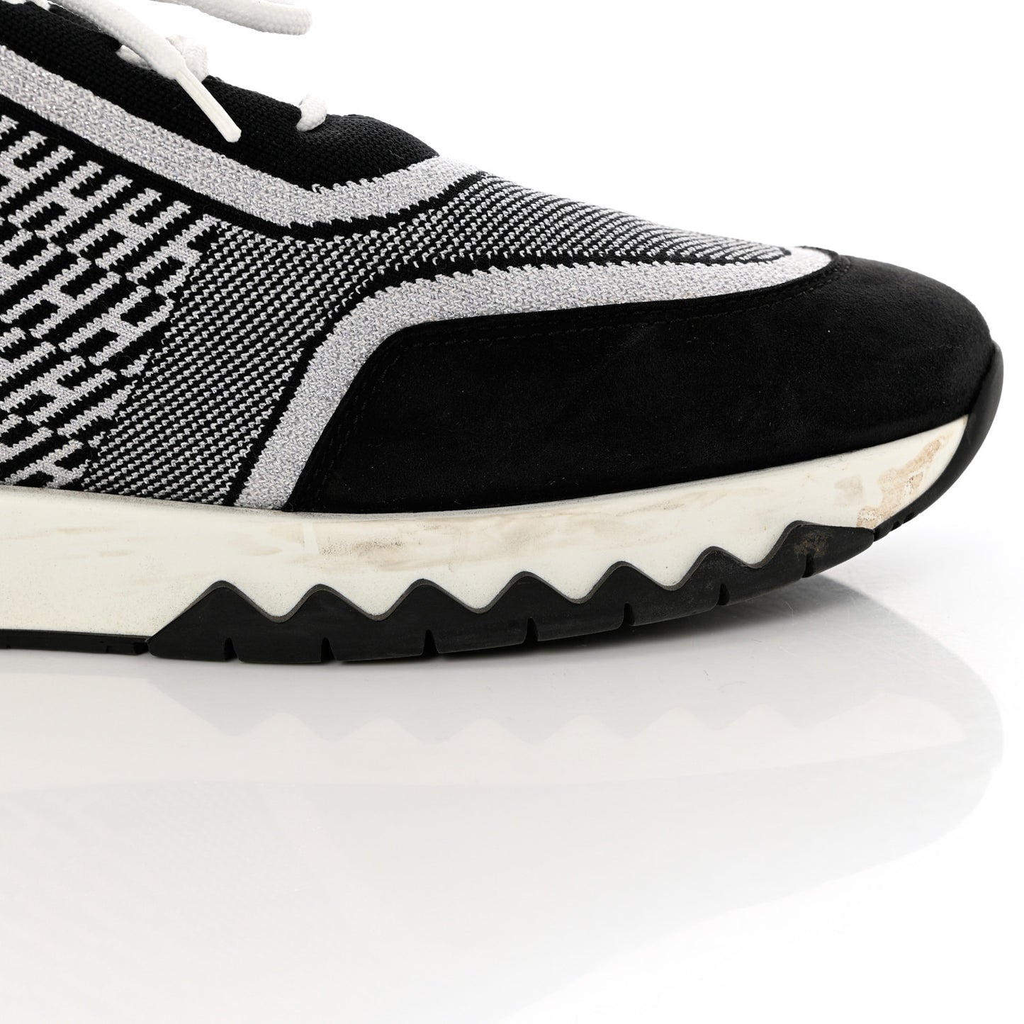 Knit Bi-Color Womens Addict Sneakers 40 Black White
